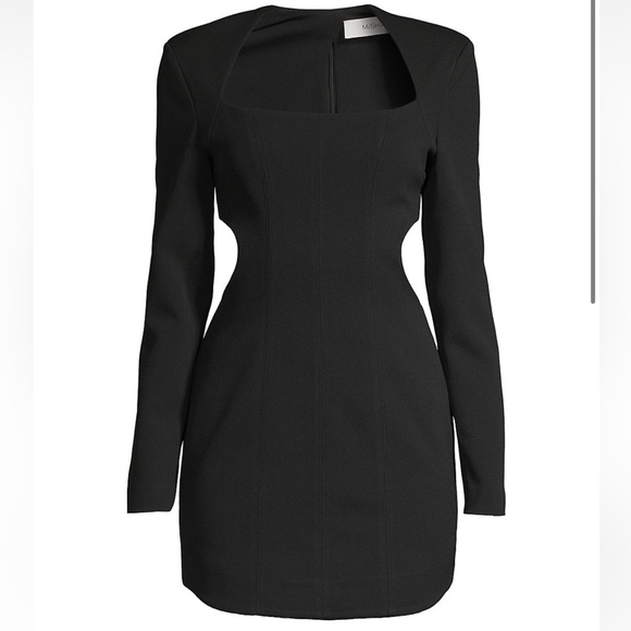 NWT MISHA KOSMA cutout long sleeve black mini dress size 6 - Picture 5 of 16